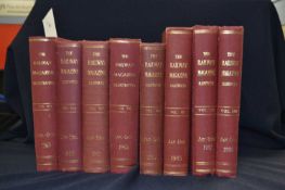 THE RAILWAY MAGAZINE ILLUSTRATED: 8 volumes in publisher's omnibus binding. All Jan - Dec: 1959