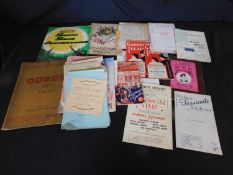 A collection of various vintage theatre programs, early 20th Century