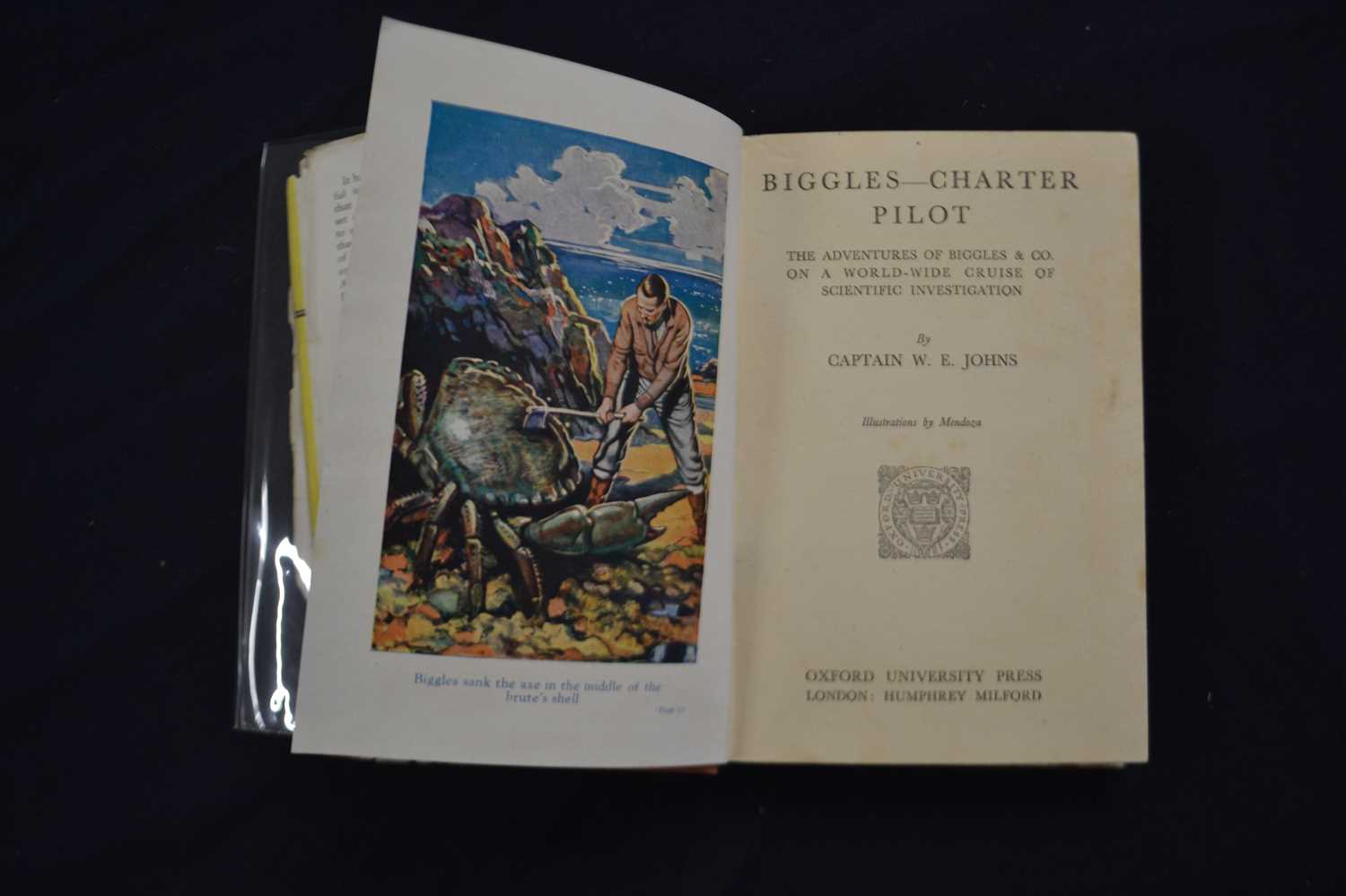 WE JOHNS: BIGGLES - CHARTER PILOT, London, OUP, 1943, First edition with dustjacket (tatty) - Image 4 of 5