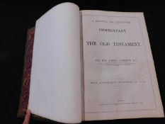 Large format family bible with practical and explanatory commentary on The Old Testament, Robert