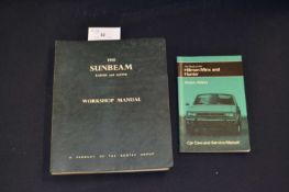 Motoring interest: 2 titles: THE SUNBEAM RAPIER AND ALPINE WORKSHOP MANUAL, London, Rootes, 1964;