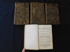 [SAMUEL JOHNSON]: THE RAMBLER, London for A Millar et all, 1761, fifth edition, 4 vols, 12mo old