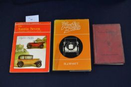 Austin Seven interest: 3 titles: R T NICHOLSON: THE AUSTIN SEVEN BOOK, London, Gregg, 1946, Sixth