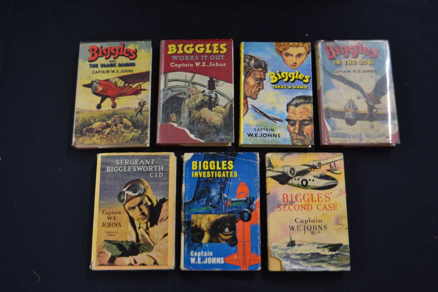W E JOHNS: BIGGLES, various first edition titles, Hodder and Stoughton. BIGGLES IN THE GOBI, 1953; - Image 2 of 4