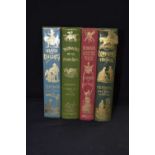 Hunting interest: 4 volumes: PLAIN OR RINGLETS, ILLUSTRATED BY JOHN LEECH, light blue buckram with