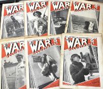 A box of 1940s 'The War Illustrated' magazine