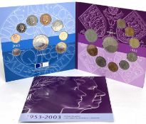 A set of UK coin proofs, 1953 - 2003 Coronation Anniversary Collection