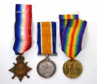 First World War British medal trio comprising 1914-15 Star, War medal 1914-1918 and 1914-1919