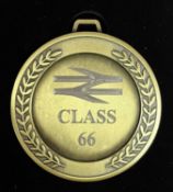 A commemorative gold award medal to 60712 Peterborough Power Signalbox GBRF