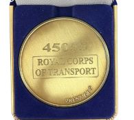 A commemorative gold award medallion to 45055 Royal Corps of Transport
