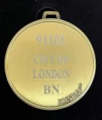 A commemorative gold award medal to 91101 City of London BN