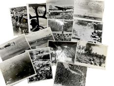 A mixed lot of various military interest black and white photographs