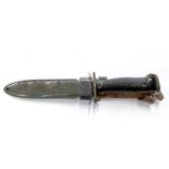 An American M5 bayonet/dagger knife with scabbard