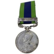 George V Indian general service medal 1912-21 to 2856 Sowar Ghoolam MOHD 17 CAVY