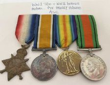 Great War Medal Trio, comprising 1914-15 Star, British War Medal and Victory Medal, named to SS-