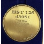 A commemorative gold award medallion to HST 125 43051 The Duke and Duchess of York EC