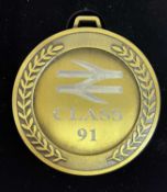 A commemorative gold award medal to 91112 County of Cambridgeshire BN