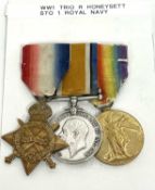 Great War Royal Navy Medal Trio, comprising 1914-15 Star, British War Medal & Victory Medal, named