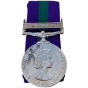 Queen Elizabeth II General Service Medal with Malaya Clasp, impressed to 4162569 LAC.J.A Rudd RAF