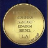 A commemorative gold award medallion to HST 125 43003 Isambard Kingdom brunel LA