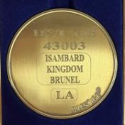 A commemorative gold award medallion to HST 125 43003 Isambard Kingdom brunel LA