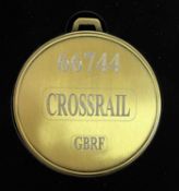 A commemorative gold award medal to 66744 Crossrail GBRF