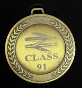 A commemorative gold award medal to 91119 Bound Green BN Depot