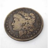 1891 USA silver $1 piece