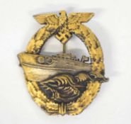 Third Reich Second Type S-boat war badge, fast attack craft war badge (Schnellbootkreigsabzeichen)