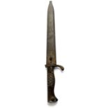 First World War Imperial German M1898/05 sword bayonet with steel scabbard (a/f) approx length 50cm