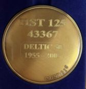 A commemorative gold award medallion to HST 125 43367 Deltic 50 1955-2005