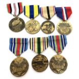 Quantity of seven American medals to include Kosovo Campaign, Afghanistan Campaign, South West