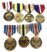 Quantity of seven American medals to include Kosovo Campaign, Afghanistan Campaign, South West
