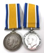Two WWI War Medals, named to PTE G E STOCKS NORTH D FUS and to GNR W CARROLL RA respectively.