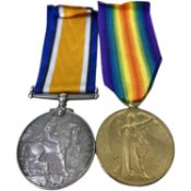 WWI British medal pair - war medal, victory medal to 16957 SPR R Upjohn RE