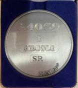 A commemorative silver award medallion to 34059 Archibald Sinclair SR