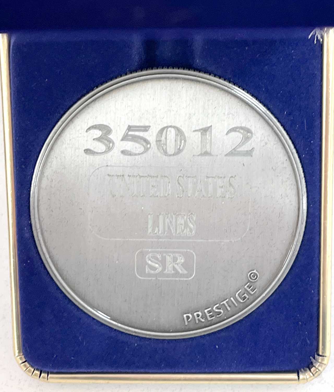 A commemorative silver award medallion to 35012 United States Lines SR - Image 2 of 2