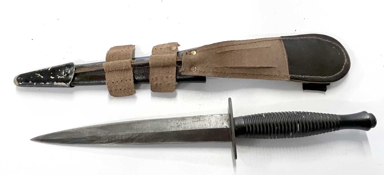 Reproduction Fairburn & Sykes commando fighting knife stamped William Rogers, Sheffield, England