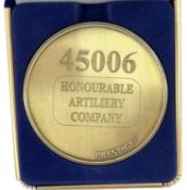 A commemorative gold award medallion to 45006 Honourable Artillery Company