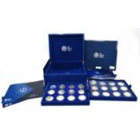 Cased 2012 silver 24-coin Queen's Diamond Jubilee family tree proof set