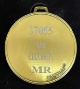 A commemorative gold award medal to 37055 Rail Celebrity MR