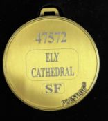 A commemorative gold award medal to 47572 Ely Cathedral SF