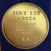 A commemorative gold award medallion to HST 125 43024 Great Western Society 1961-2011 Didcot Railway