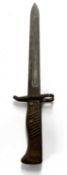 First World War Imperial German bayonet lacking scabbard, Prussian Crown markings to spine on