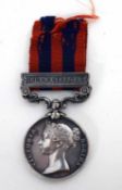 Victorian Indian General Service medal 1854-1895 with Burma 1887-89 clasp awarded to '406 Pte. A. E.