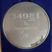 A commemorative silver award medallion to 34081 92 Squadron SR