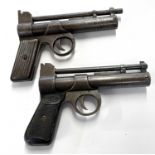 Two Webley Junior .177 air pistols made by Webley & Scott Ltd, Birmingham, one stamped J28370