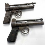 Two Webley Junior .177 air pistols made by Webley & Scott Ltd, Birmingham, one stamped J28370