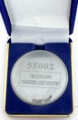 A commemorative silver award medallion to 55002 The Kings Own