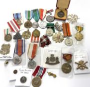 Quantity of various foreign medals to include Italian, Polish, East German, DDR, Belgium etc